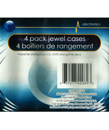 4 JEWEL CASES single Slimline clear plastic cd dvd blue ray Disc Storage... - $20.10 CAD
