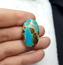 One Oval Shape Genuine Natural Turquoise  Matrix Cabochon 44 cts - £42.03 GBP