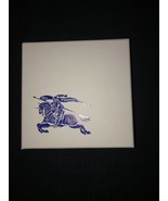Burberry box square small purple knight logo hinged empty white - $446.69 MXN