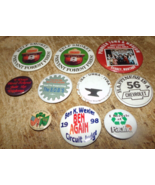 10-lot assorted pinback buttons in good shape used - £8.11 GBP