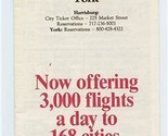 USAir City Timetable Harrisburg York Pennsylvania 1989 - £9.34 GBP