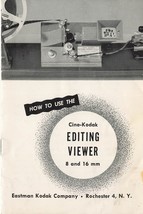 Cine-Kodak Editing Viewer Vintage Instruction How To Use 4x6 in - £11.72 GBP