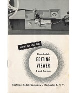 Cine-Kodak Editing Viewer Vintage Instruction How To Use 4x6 in - $14.84