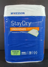 McKesson STAY DRY UNDERPADS Regular Absorbency 23&quot; x 36&quot; 10 Count Dispos... - £7.60 GBP