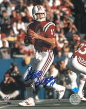 Steve Grogan signed New England Patriots 16X20 Photo (red jersey dropback) - $44.95