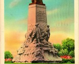 Vtg Linen Postcard New Bedford MA Massachusetts Barnard Monument Buttonw... - £5.52 GBP