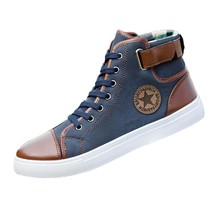 Men Women Causal Shoes Lace-Up Ankle Boots Shoes Casual High Top Canvas Shoes - £32.30 GBP