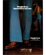 1981 Wrangler Boots Western Cowboy Jeans Bar Room Keys Vintage Print Ad ... - £8.68 GBP