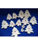 Felt Christmas trees with rivet in the middle various sizes Lot of 13 - £5.42 GBP