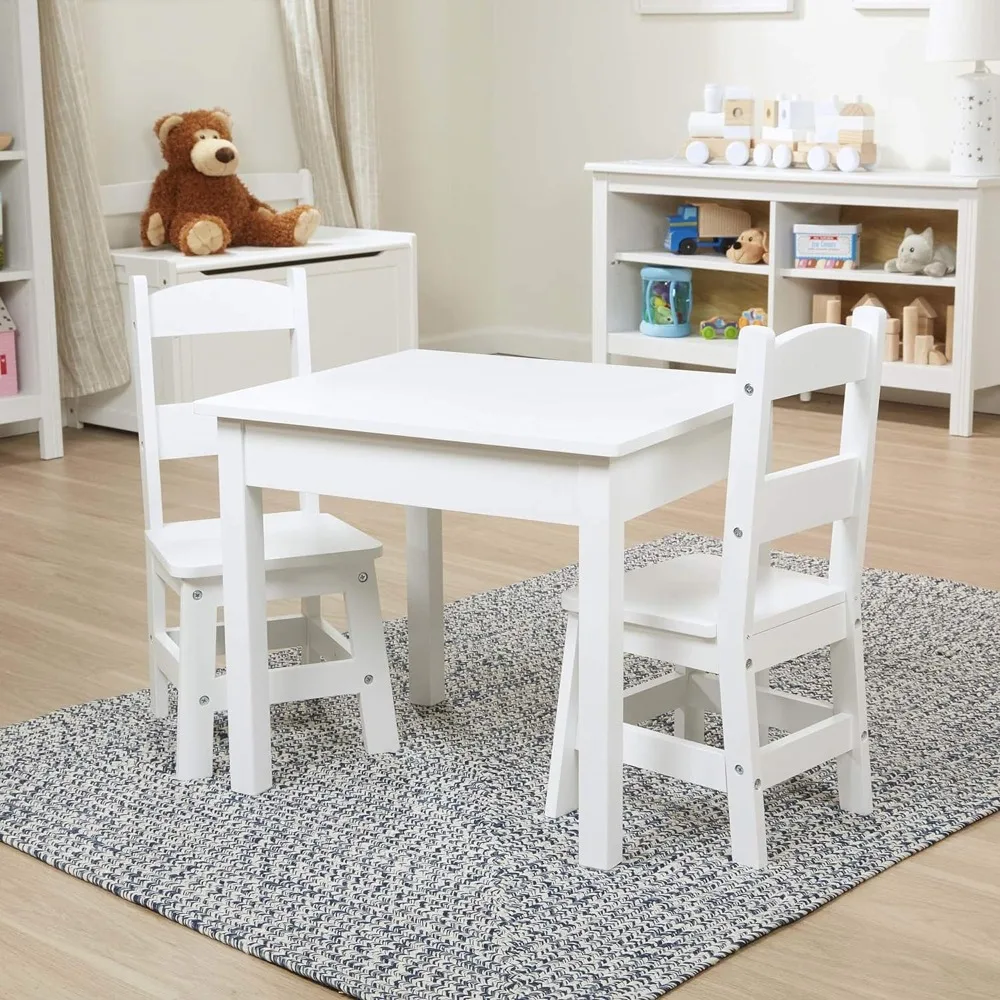 Children&#39;s tables and chairs Wooden Farmhouse Table &amp; 4 Chair Set, Children - $205.25