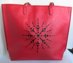 Crabtree &amp; and Evelyn Women Purse Bag Handbag Snowflake Solid Red Black ... - $37.14