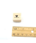 Solid heart ~  Stampin Up!  Rubber Stamp  wood mounted 3/4&quot; ~ Mark the date - £1.54 GBP