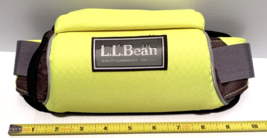 LL Bean Water Bottle Holder Fanny Waist Pack Running Belt Adjustable Neon Yellow - £14.48 GBP