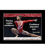 Simone Biles  Inspirational Quote Poster Print, Gymnastics Confidence Wa... - $22.99+