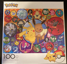 Pokémon Pikachu 100 Piece Jigsaw Puzzle Pikachu Eevee Buffalo Games Alol... - $25.00