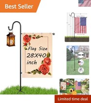 Elegant Garden Flag Stand with Hooks for 28x40 Flags - Durable &amp; Stylish... - $36.50