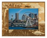 Seattle Washington Laser Engraved Wood Picture Frame Landscape (3 x 5) - $25.99
