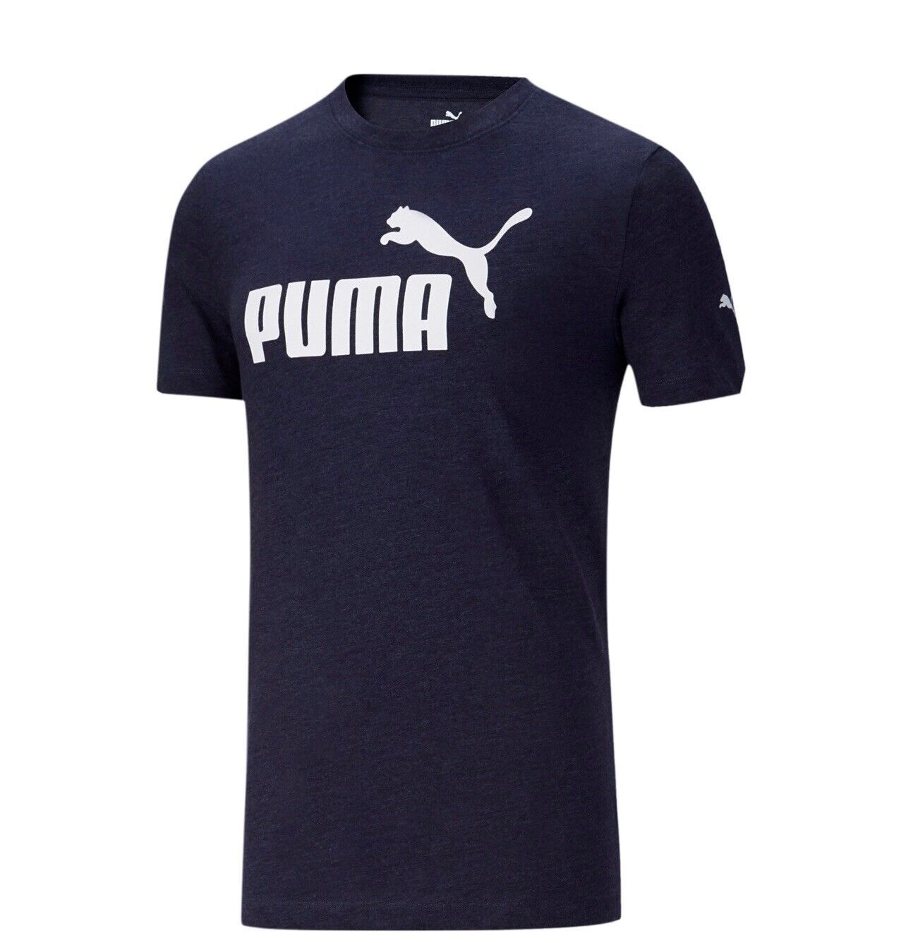 Primary image for Puma Essentials Men's Heather Tee Size M (Medium) Peacoat-White TI10244