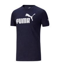 Puma Essentials Men&#39;s Heather Tee Size M (Medium) Peacoat-White TI10244 - £16.06 GBP