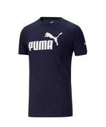 Puma Essentials Men&#39;s Heather Tee Size M (Medium) Peacoat-White TI10244 - £15.71 GBP