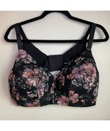 Torrid Lightly Lined Everyday Wire-Free T-Shirt Bra Floral Lace 44D - $303.91 MXN