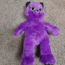 Build A Bear Purple Kitty Cat Halloween 16&quot; Plush Black BABW VGC - £10.97 GBP