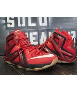 2014 Nike Lebron XII Elite Red/Gold Basketball Shoes 724559-618 Men 12 - $127.02 CAD