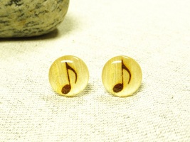 Musical Note Wooden Earrings, Music  Earrings, Music Teacher Gift, WoodEarrings  - £25.50 GBP