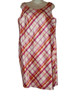 Natural Instincts Plaid Sleeveless Silk Dress Size 12 - $27.71