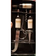 AMBIANCE 3 Piece Stainless Steel Bar Set, Wine Stopper, Cork Screw, Chee... - £7.10 GBP