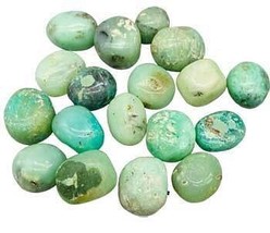 1 lb Chrysoprase, Green tumbled stones - $205.13 CAD