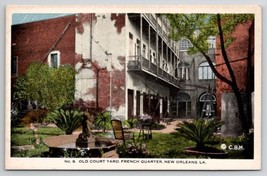 New Orleans LA Old Court Yard French Quarters Louisiana Postcard D49 - £3.77 GBP