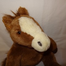 Horse Pony Brown White Stuffed Animal 17&quot; Plush Toy Build A Bear - £18.54 GBP