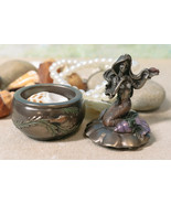 Ebros Mermaid Sitting On Oyster Sea Shell Small Jewelry Decorative Trink... - £19.12 GBP