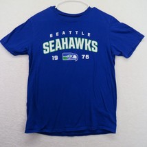 Seattle Seahawks T Shirt Size Medium Fanatics Blue NFL Football Mascot - $14.84