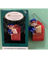 Hallmark 1993 Keepsake Membership Ornament It&#39;s in the Mail in  Original... - £7.72 GBP