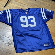 Freeney Reebok NFL Equipment Indianapolis Colts Sz 58 (3XL) Blue 93 Jersey FLAWS - £11.86 GBP