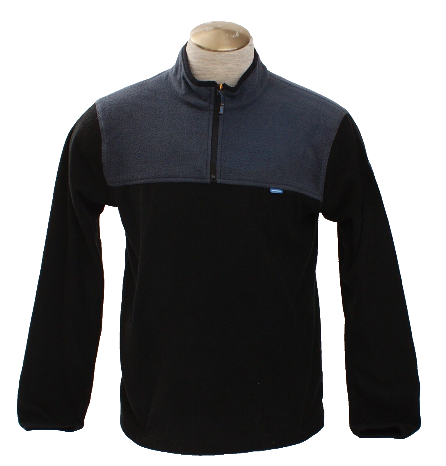 Hawke &amp; Co. Men&#39;s S Black Gray 1/4 Zip Fleece Pullover Performance Sport... - $49.49