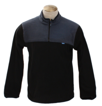 Hawke &amp; Co. Men&#39;s S Black Gray 1/4 Zip Fleece Pullover Performance Sportswear - £38.21 GBP