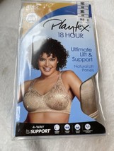 New Women’s Size 38C Playtex 18 Hour Ultimate Lift &amp; Support Nude Wirele... - $14.96