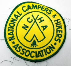 Tipi Campfire Embroidered Patch Yellow 1970s National Campers Hikers Ass... - £11.86 GBP