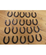 20 CAST IRON SMALL HORSESHOE 3&quot; x 3 1/2&quot; Horse Nick Nack LOT OF 20 BLACK... - $734.48 MXN