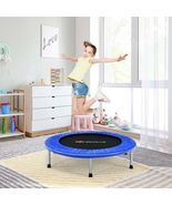 38 Inch Mini Folding Trampoline Portable Leisure Fitness Backboard-Blue ... - $132.99