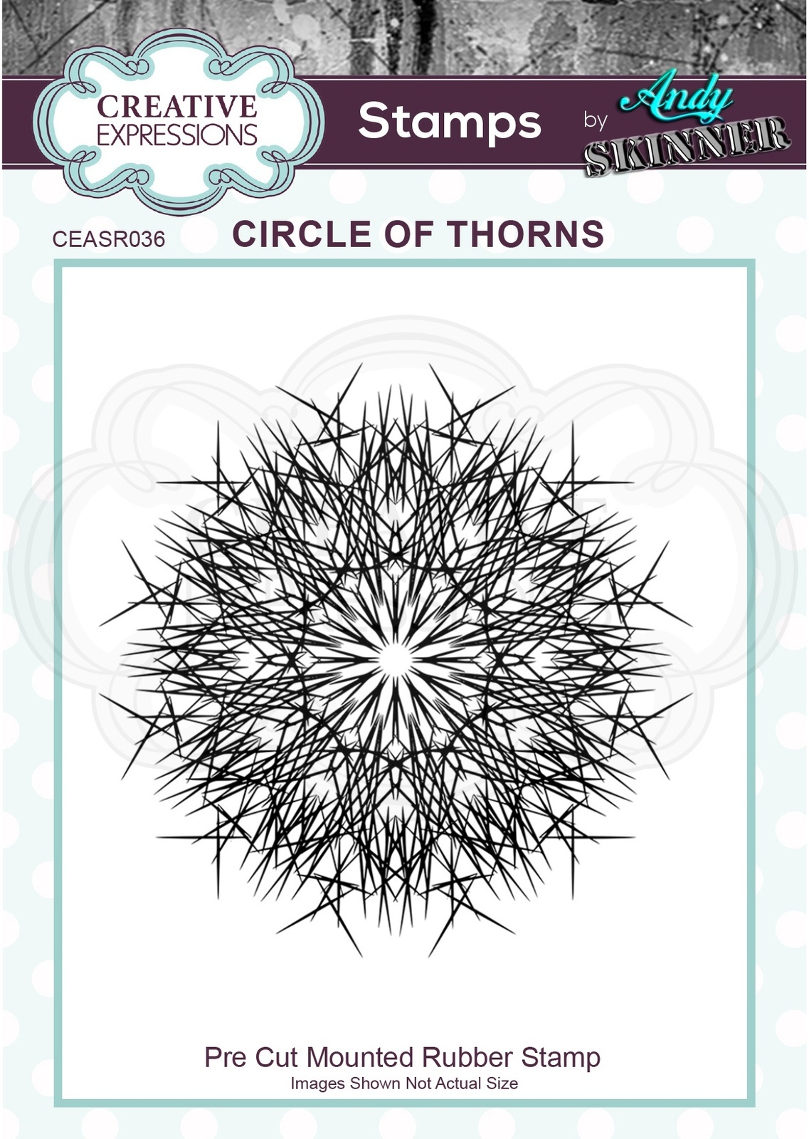 Creative Expressions Rubber Stamp By Andy Skinner-Circle Of Thorns - $9.20