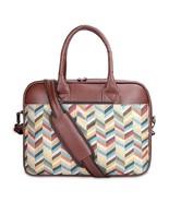 Laptop Bag For Women Printed Handicraft Fabric &amp; Faux Leather Office Bag... - $101.56