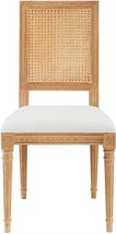 Side Chair Bungalow 5 Annette Natural Cerused Oak Frame Linen Seat Cushion Cane - £854.51 GBP