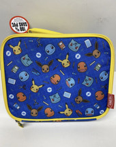 NEW Pokemon Pikachu Squirtle Eevee School Soft Lunch Box Tote Bag Thermos - £13.44 GBP