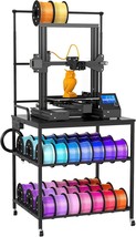 3D Printer Filament Storage Rack With Wheels, Heavy Duty 3-Tier Metal, Workshop - $136.61