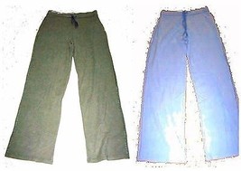 French Dressing Lounge wear Pants in Light Blue &amp; Olive Green Sz S  - $29.99