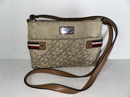 Tommy Hilfiger Crossbody Purse Monogram Light Brown crossbody bag - £20.22 GBP